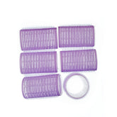 EZ ESSENTIALS VELCRO ROLLERS 36MM PURPLE - 6 PACK